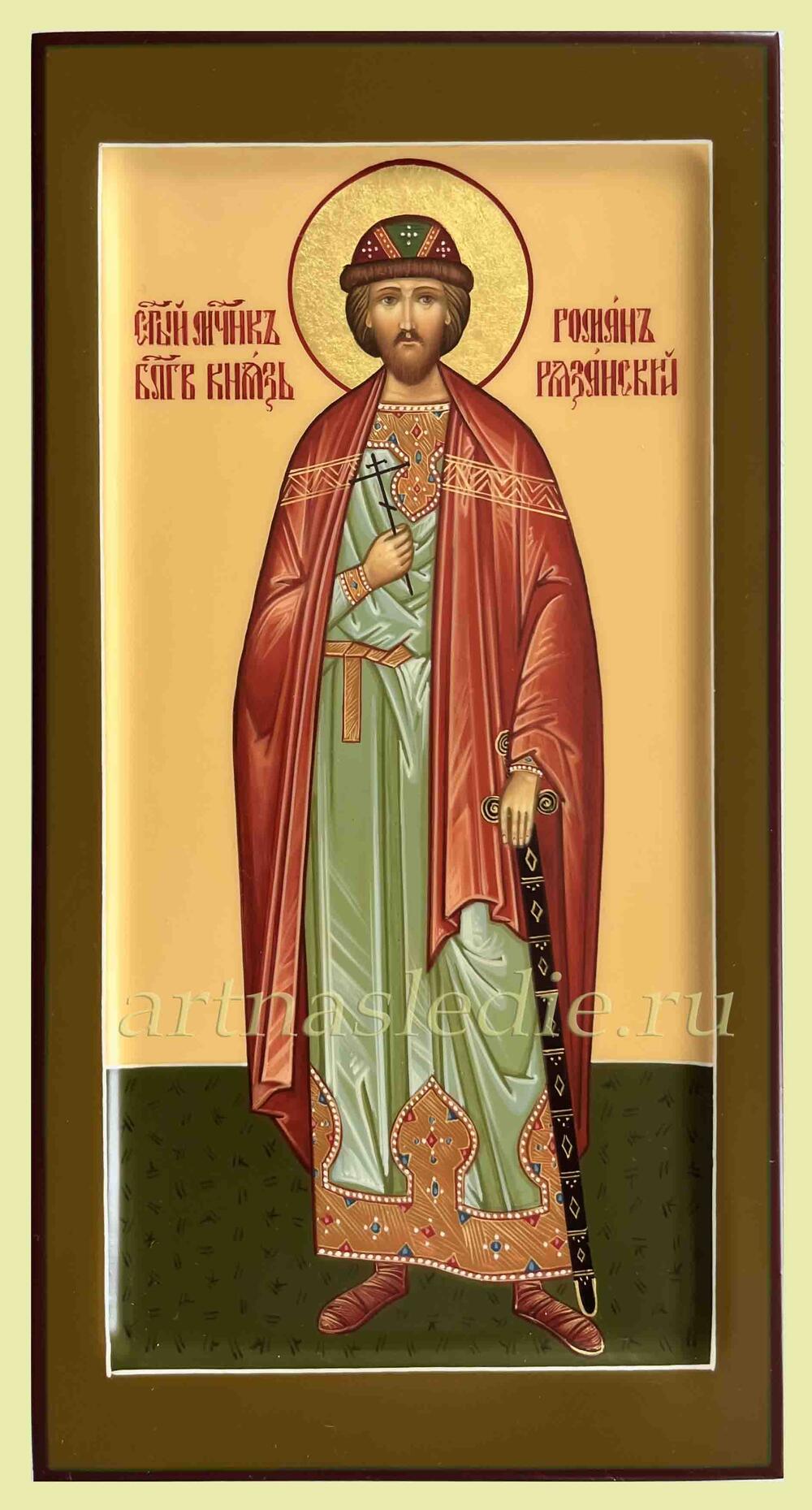 Икона Роман Рязанский Святой Благоверный Князь Арт.3574