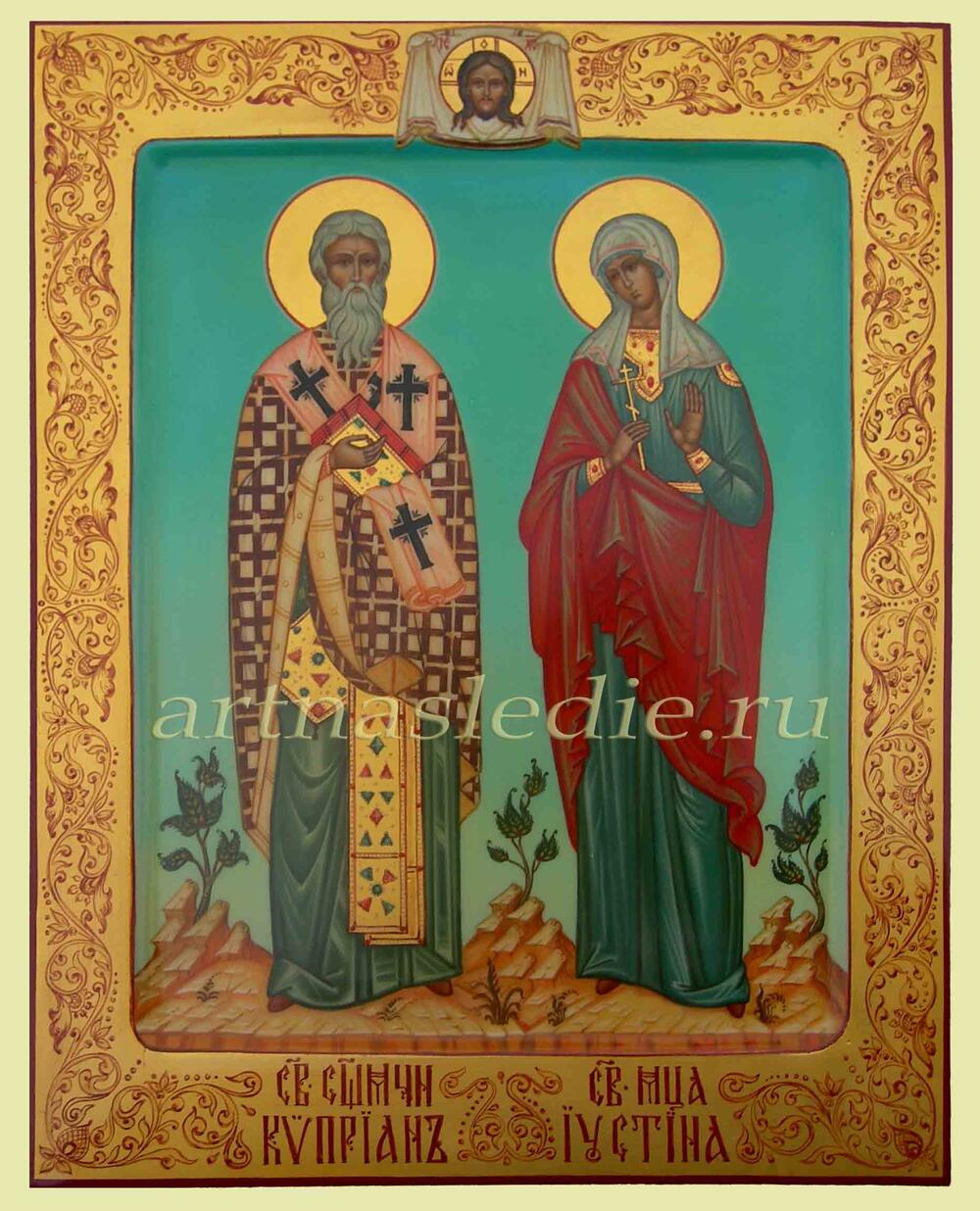 Икона Киприан и Устинья Святые Мученики Арт. 0161