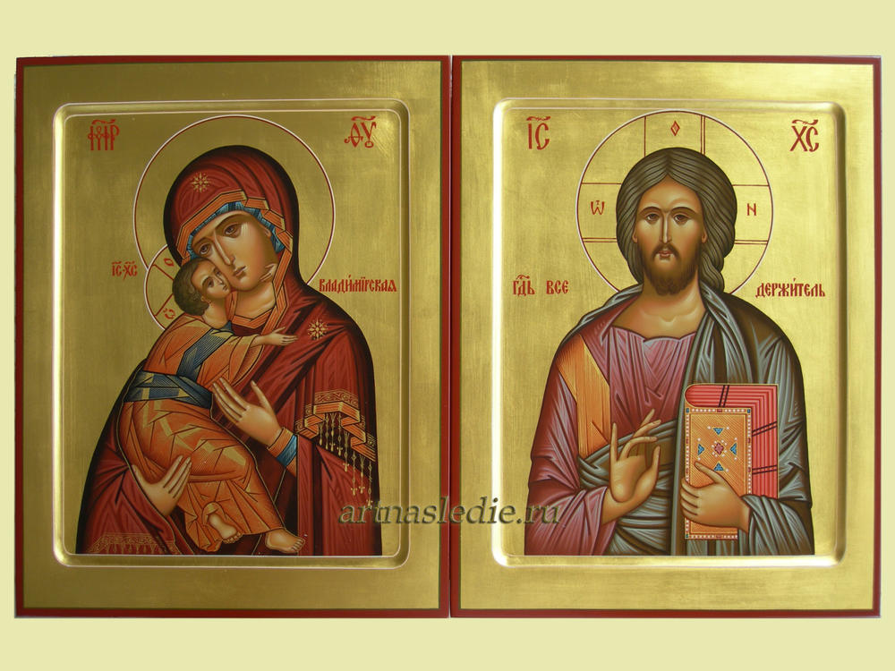 Икона Венчальная пара с Владимирской Богородицей Арт.3672